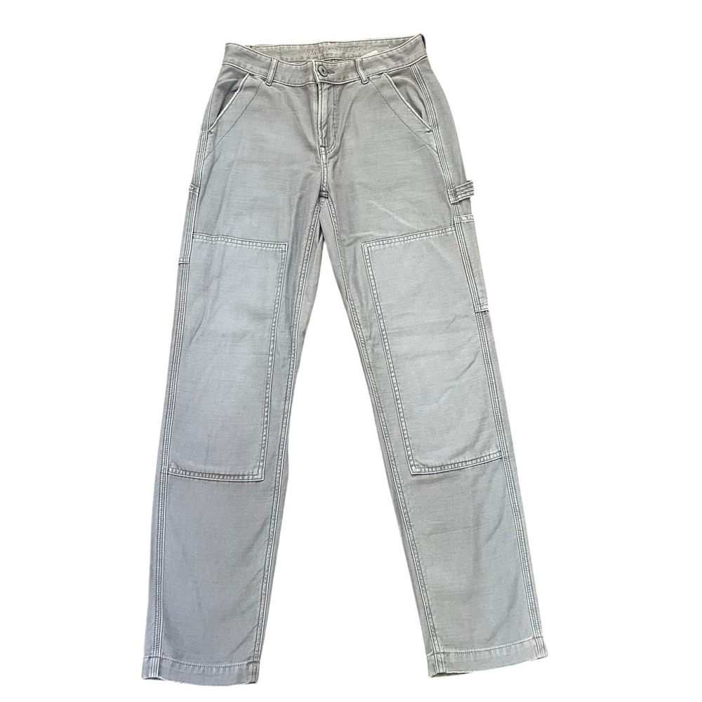 American Eagle Womens Gray 90's Straight Denim Jeans Size 0 Regular